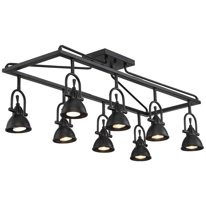 Image 7 Pro Track Kane 8-Light Bronze Cage Track Fixture with LED Bulbs more views