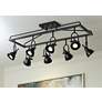 Pro Track Kane 8-Light Bronze Cage Track Fixture with LED Bulbs