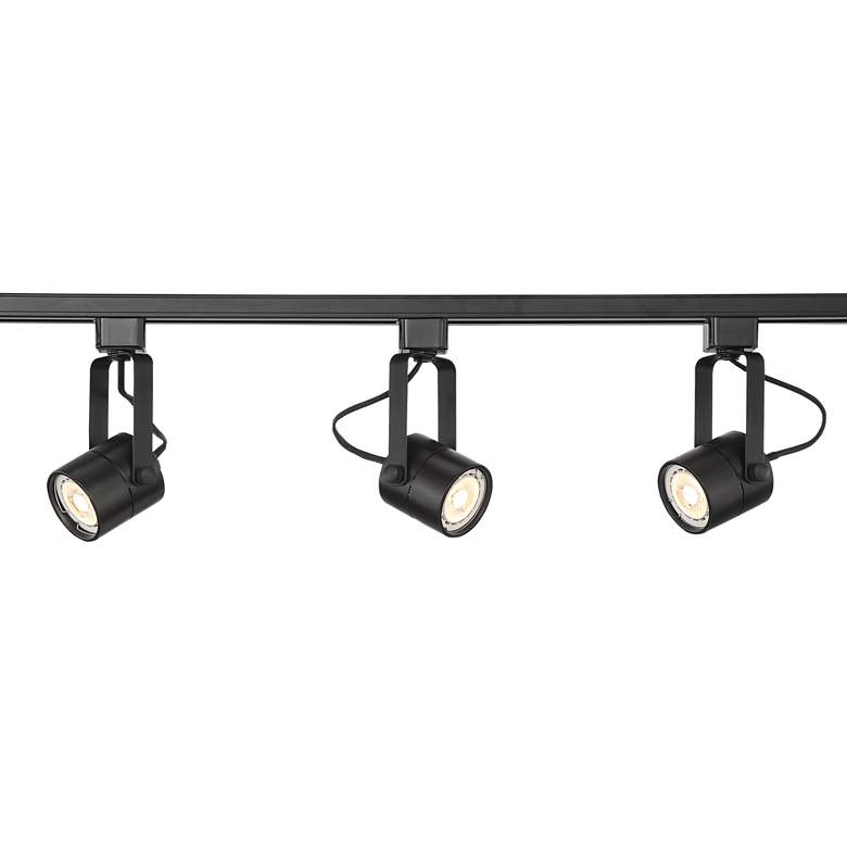 Image 2 Pro Track Layna Linear 3-Light Black LED Bullet ceiling or wall Track Kit