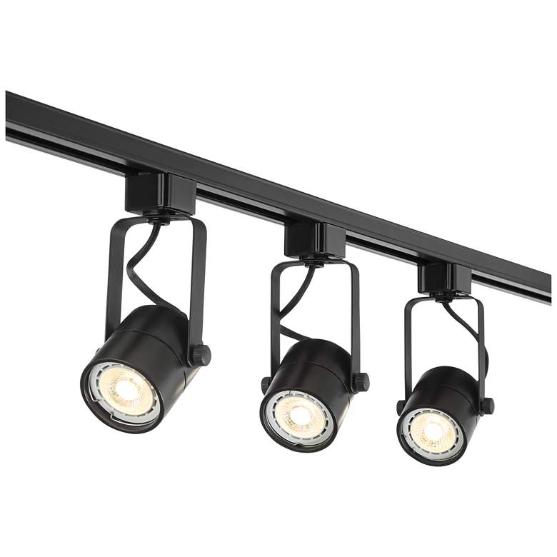 Pro Track Layna Linear 3-Light Black LED Bullet ceiling or wall Track Kit more views
