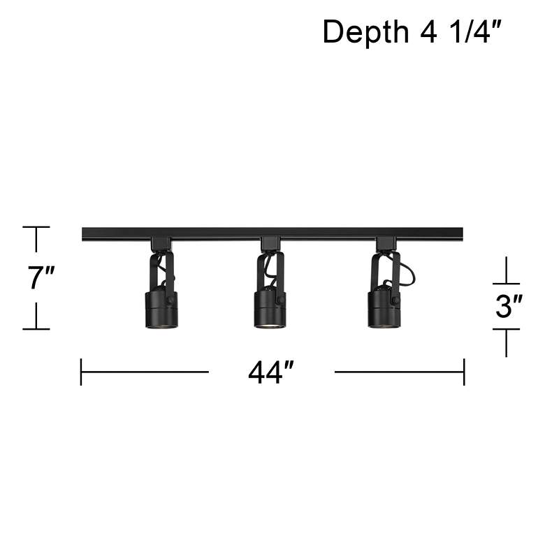 Image 7 Pro Track Layna Linear 3-Light Black LED Bullet ceiling or wall Track Kit more views