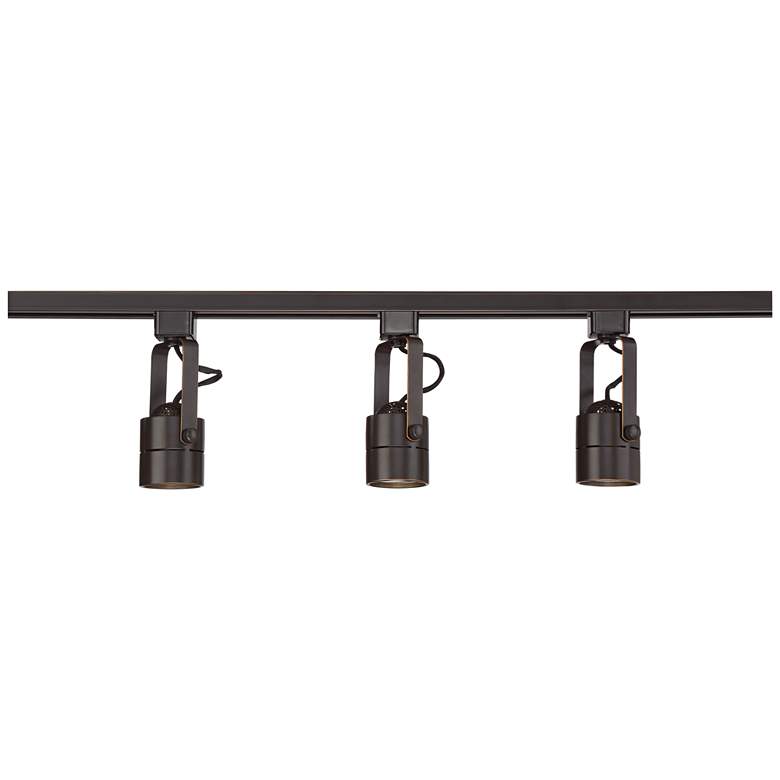 Image 4 Pro Track Layna Linear 3-Light Bronze LED Bullet ceiling or wall Track Kit more views