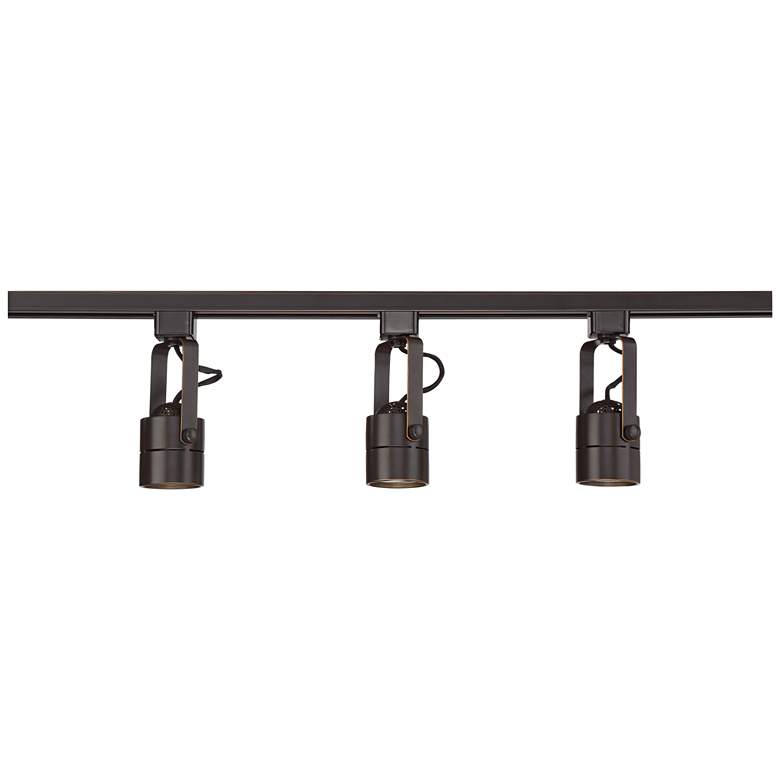Image 4 Pro Track Layna Linear 3-Light Bronze LED Bullet ceiling or wall Track Kit more views