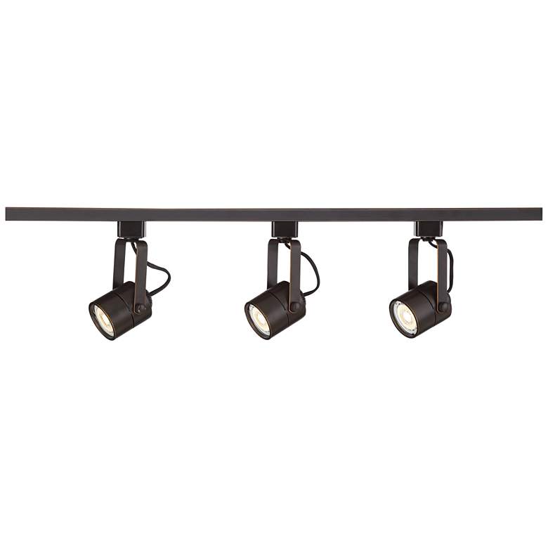 Image 5 Pro Track Layna Linear 3-Light Bronze LED Bullet ceiling or wall Track Kit more views