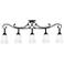 Pro Track Leaf and Vine 36" Wide White Glass 5-Light Track Fixture