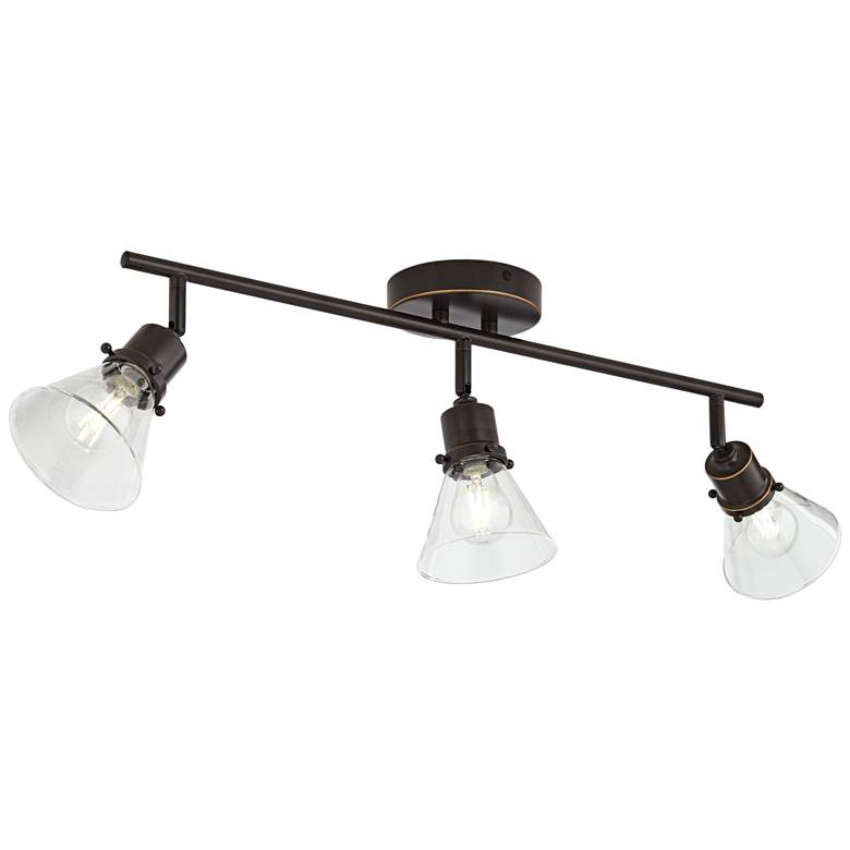 Image 7 Pro Track Leila 23 1/4" 3-Light Bronze Track Style Ceiling Light more views