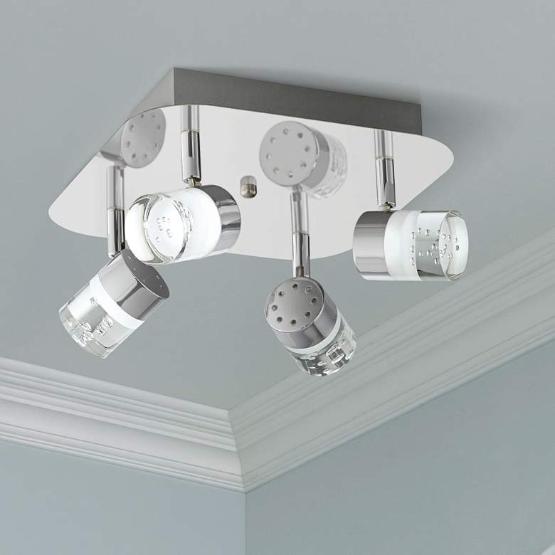 Image 1 Pro Track® Linda Square Chrome LED Track Fixture