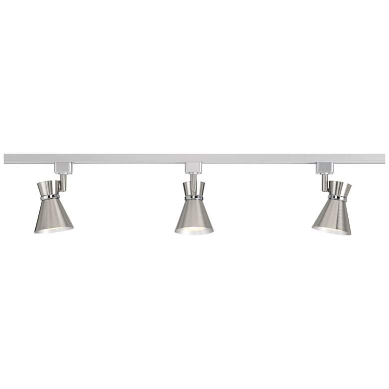 Image 2 Pro Track Linear 3-Light Brushed Nickel LED Track Kit