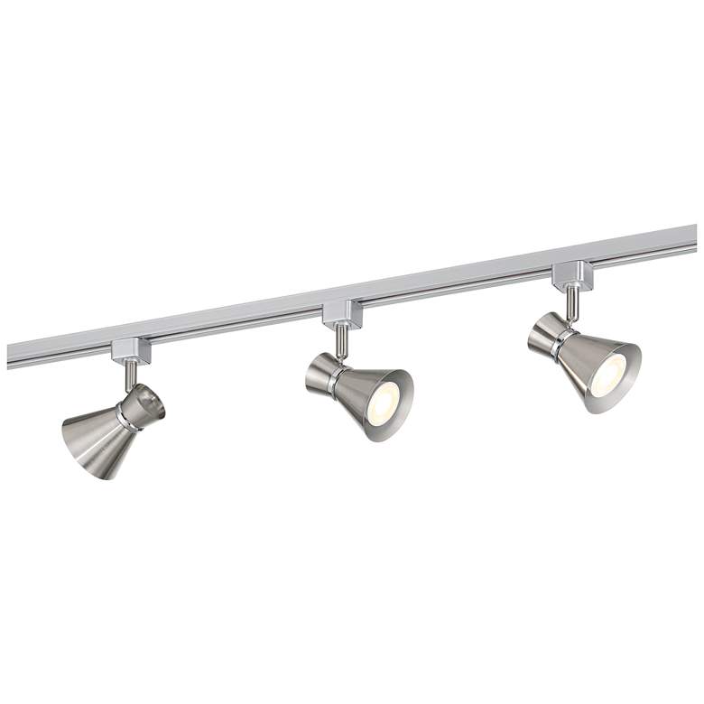 Pro Track Linear 3-Light Brushed Nickel LED Track Kit - #2014C | Lamps Plus