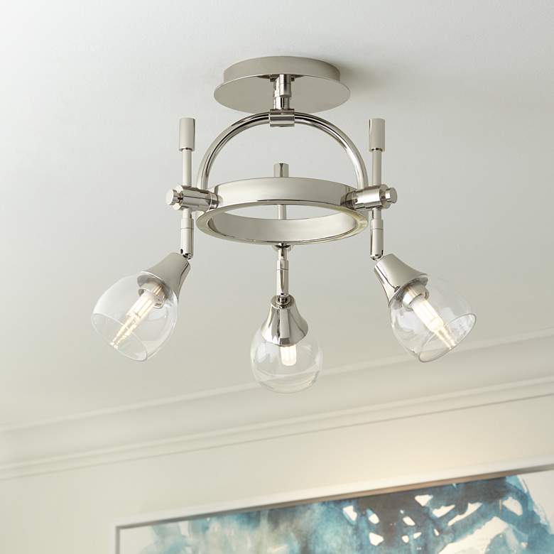 Image 1 Pro Track Maxwell 3-Light Polished Nickel LED Track Fixture