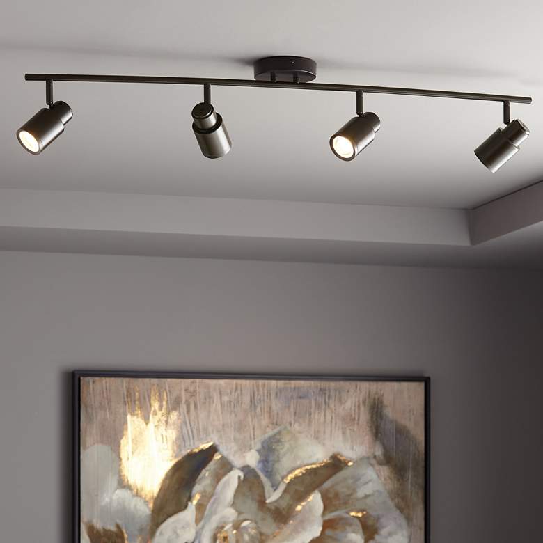 Image 1 Pro Track Melson 4-Light Bronze LED Track Fixture