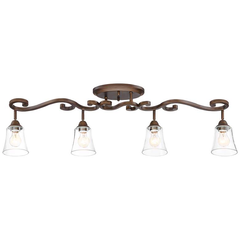 Image 2 Pro Track Myrna 43 1/2" 4-Light Bronze Scroll Track Ceiling Fixture