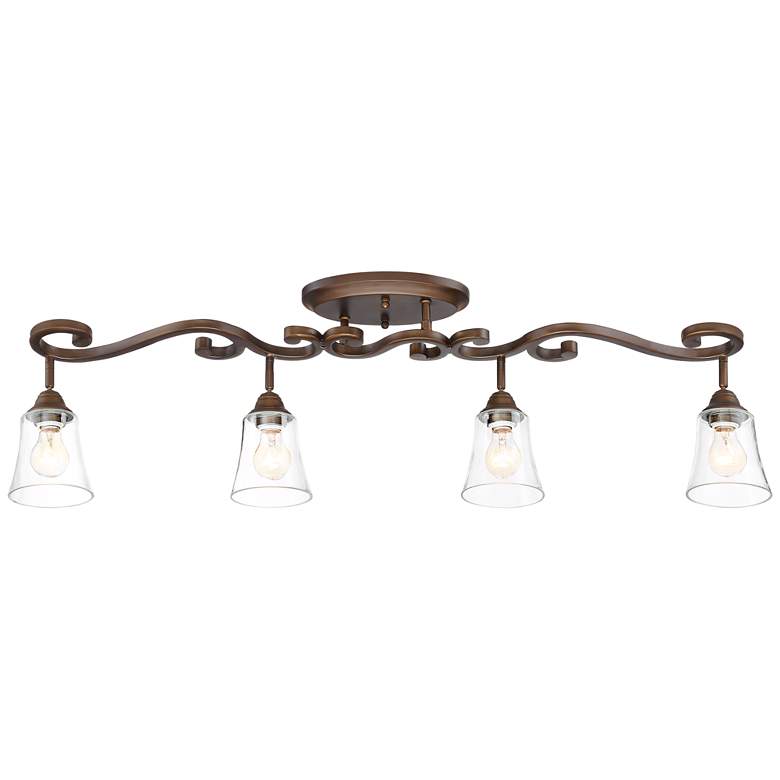 Image 2 Pro Track Myrna 43 1/2 inch 4-Light Bronze Scroll Track Ceiling Fixture