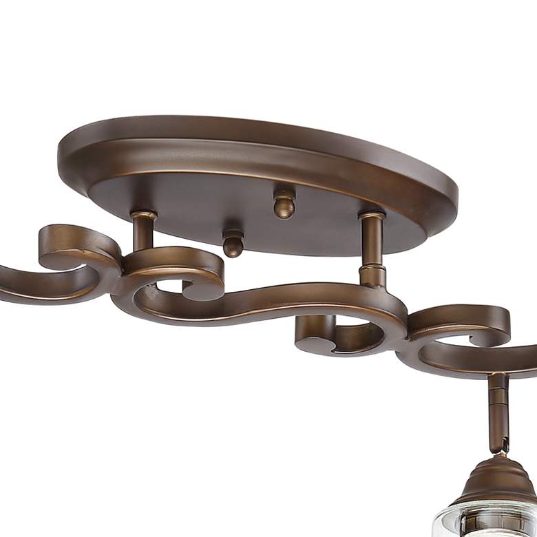 Image 4 Pro Track Myrna 43 1/2 inch 4-Light Bronze Scroll Track Ceiling Fixture more views