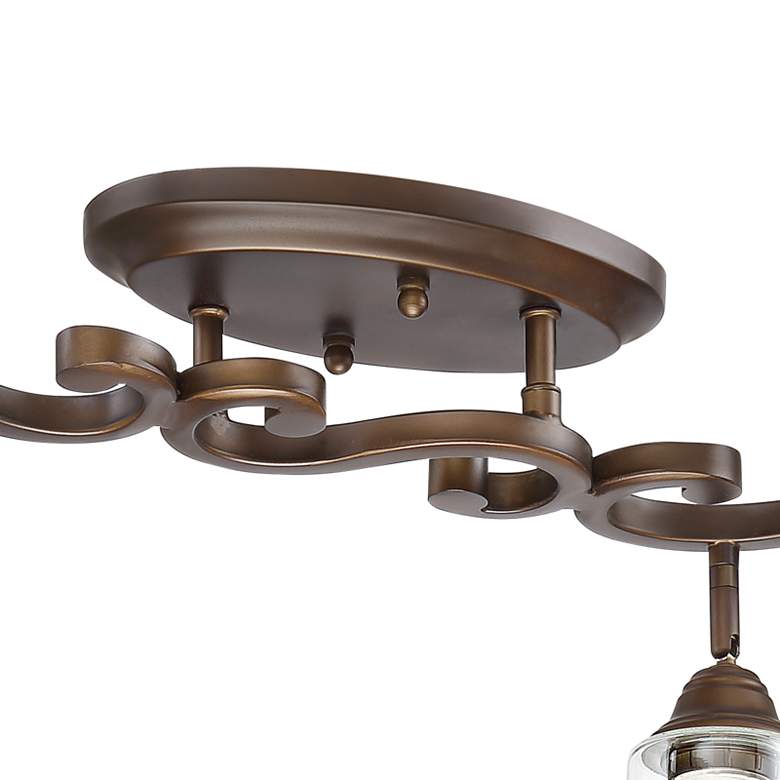 Image 4 Pro Track Myrna 43 1/2" 4-Light Bronze Scroll Track Ceiling Fixture more views