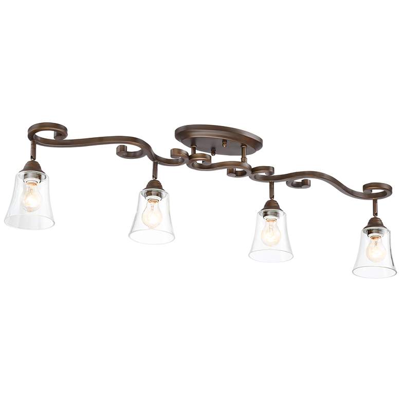 Image 6 Pro Track Myrna 43 1/2 inch 4-Light Bronze Scroll Track Ceiling Fixture more views