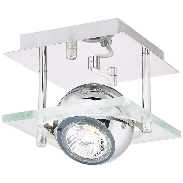 Image 1 Pro Track&#174; Orb Chrome and Glass 5 inch Wide Ceiling Light