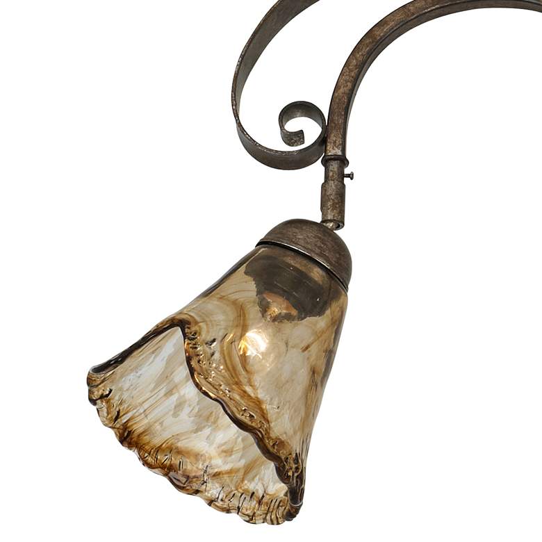 Image 4 Pro Track Organic Amber Glass 4-Light Ceiling Track Fixture with LED Bulbs more views