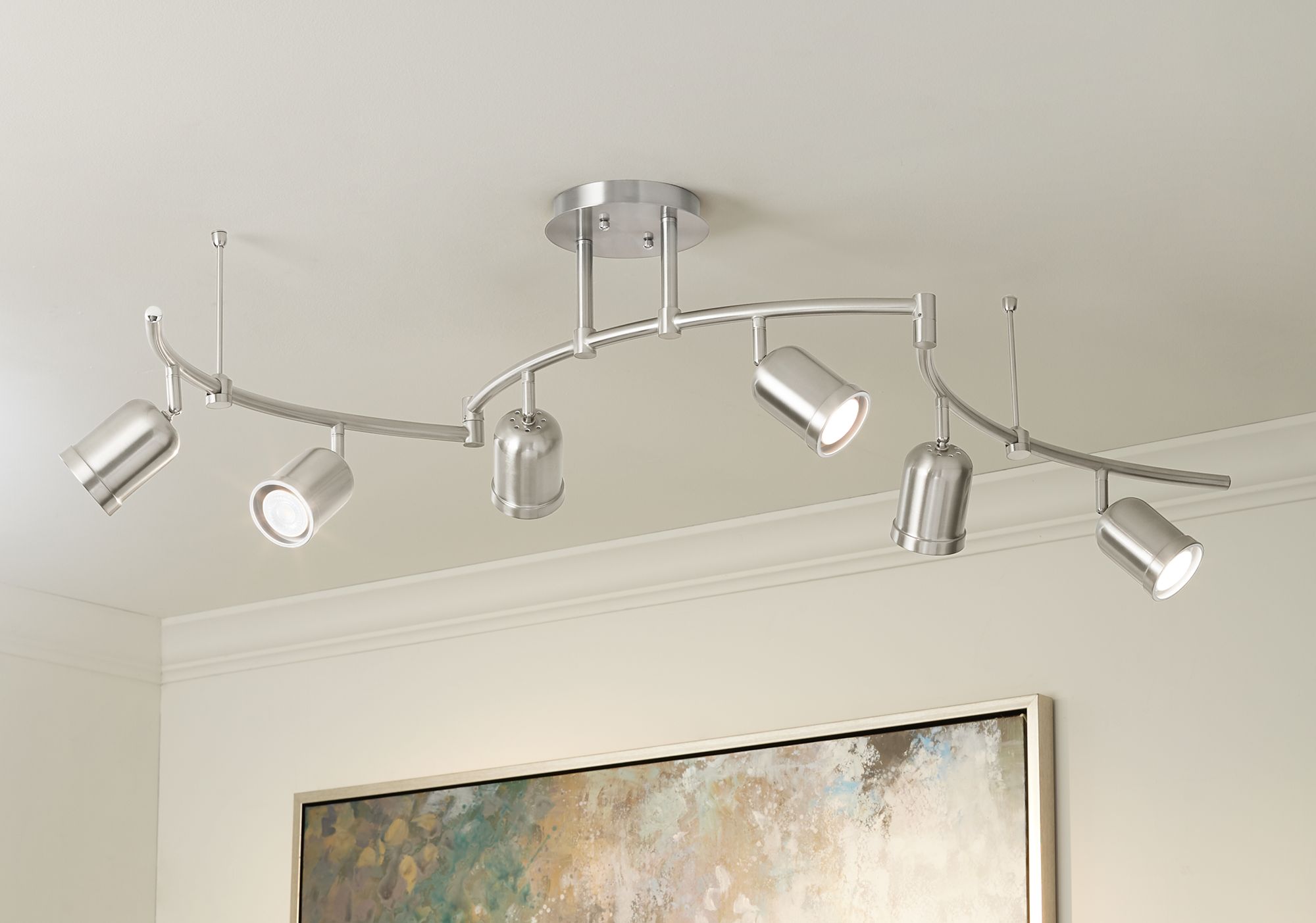 satin nickel track lighting