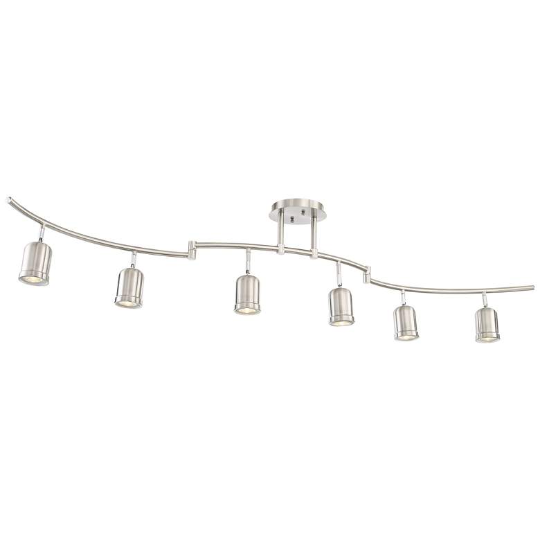 Image 5 Pro Track Rhodes 6-Light Brushed Nickel Track Fixture more views