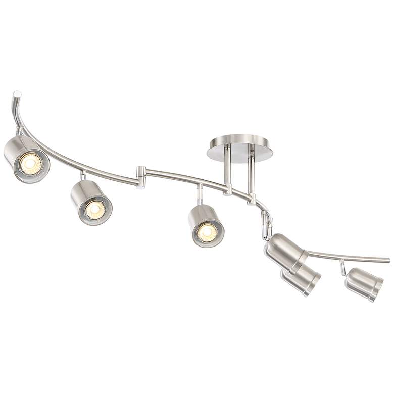 Image 7 Pro Track Rhodes 6-Light Brushed Nickel Track Fixture more views