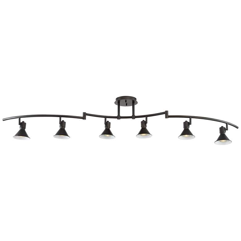 Image 5 Pro Track Rhodes 62 inch Wide 6-Light Bronze Hood LED Track Fixture more views