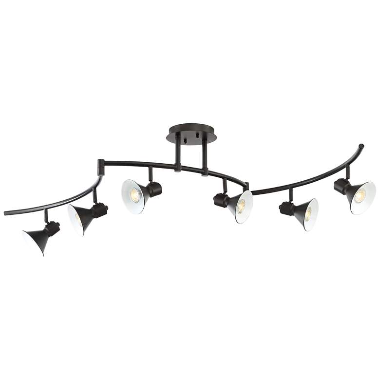Image 6 Pro Track Rhodes 62 inch Wide 6-Light Bronze Hood LED Track Fixture more views
