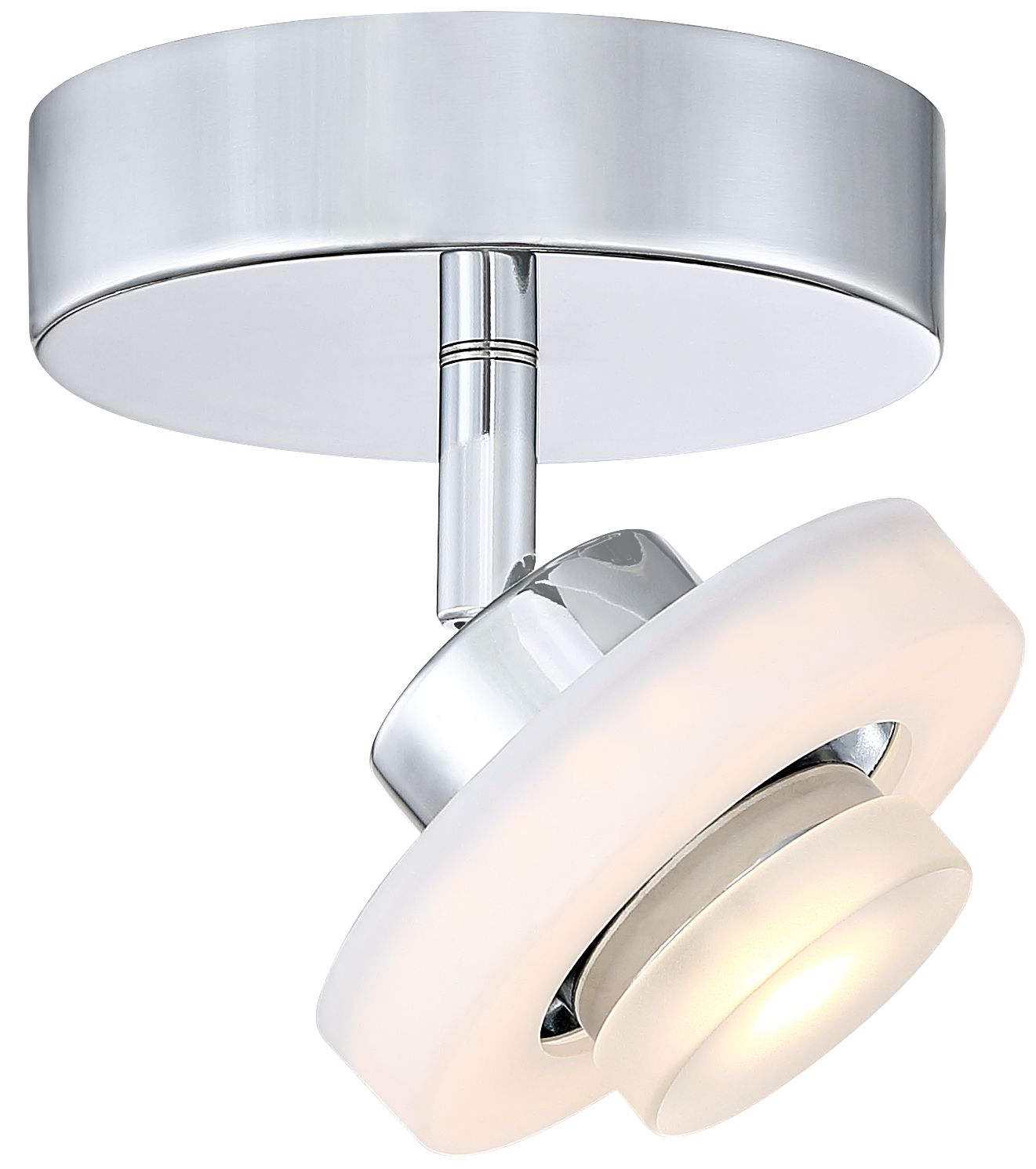 Pro Track Ring 1-Light Chrome LED Track Light