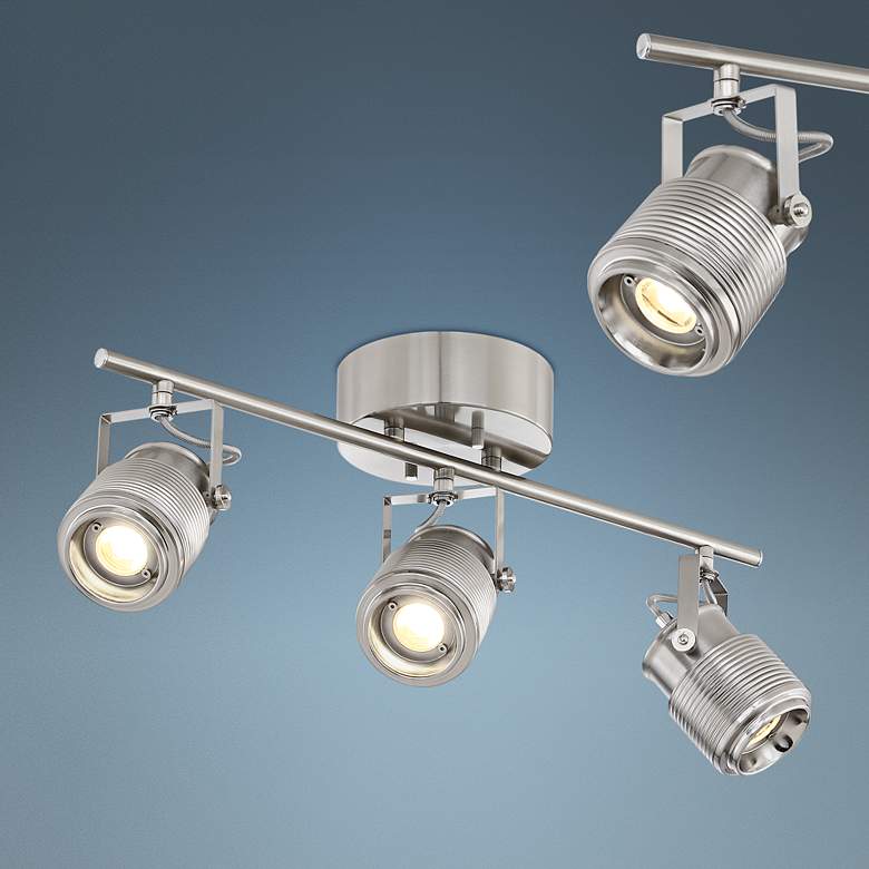 Image 1 Pro Track Ripple 3-Light Satin Nickel LED Track Light