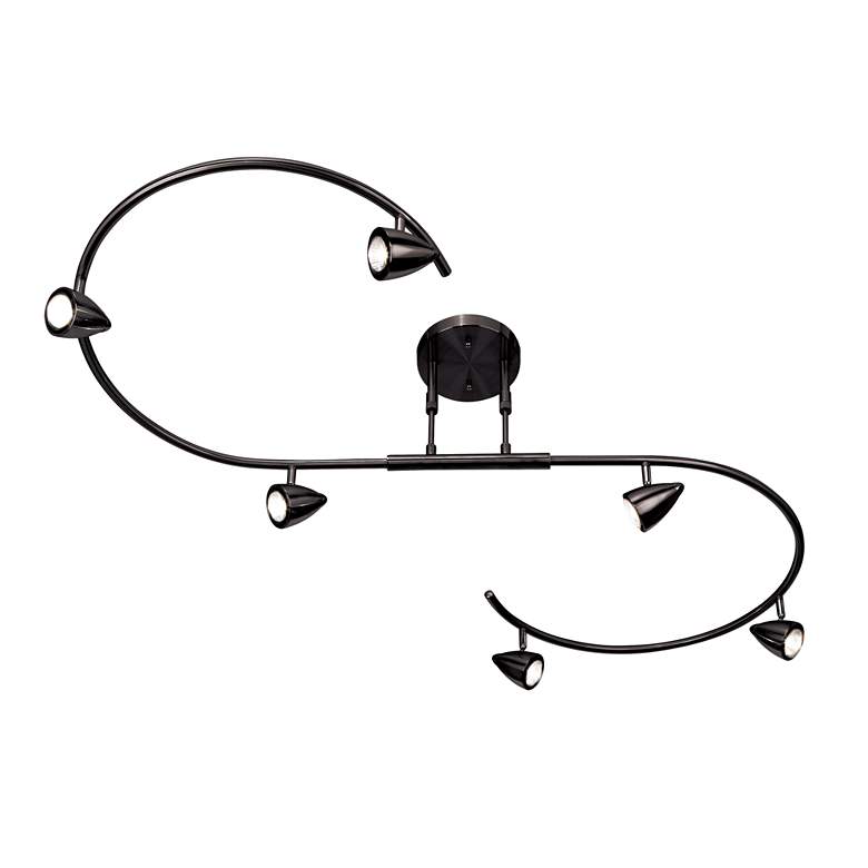 Image 3 Pro Track Salazar 54" Wide Black 6-Light LED S-Wave Track Light more views
