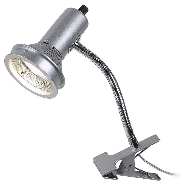 Image 1 Pro Track Silver Gooseneck Clip Lamp
