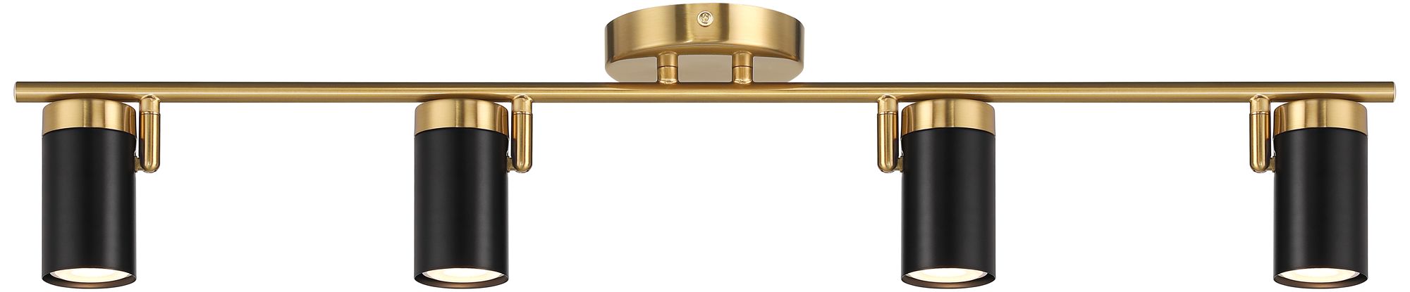 Image 2 Pro Track Simms 4-Light Black/Gold LED Track Fixture