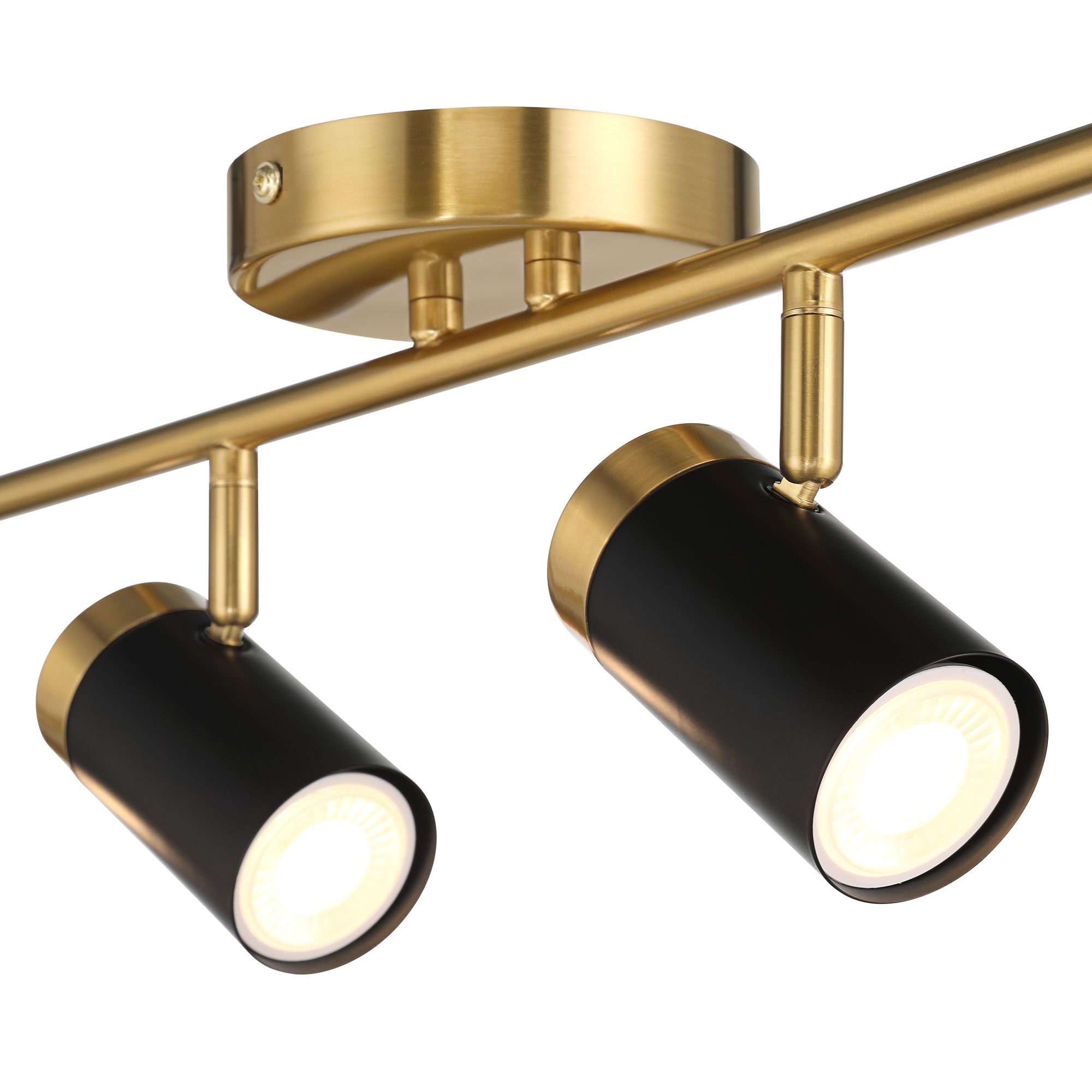 Image 4 Pro Track Simms 4-Light Black/Gold LED Track Fixture more views