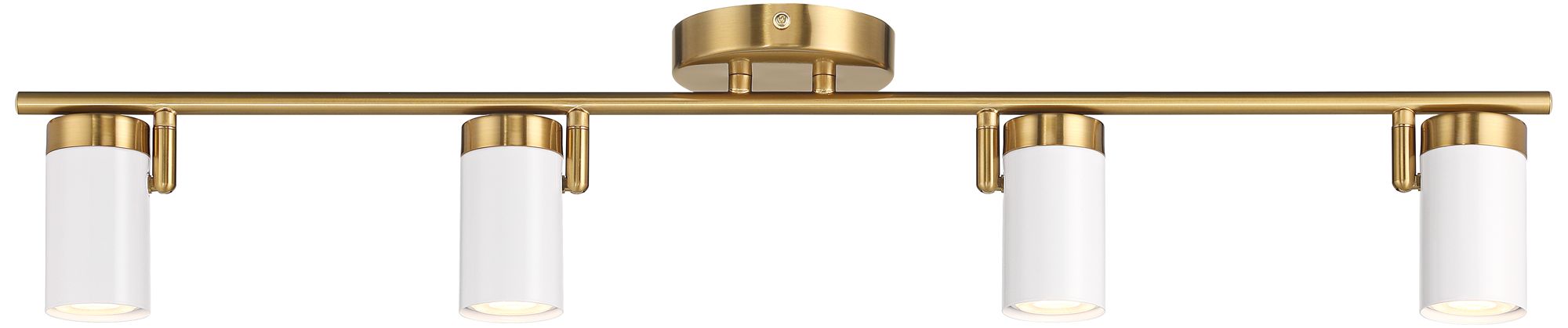 Image 2 Pro Track Simms 4-Light White/Gold LED Track Fixture