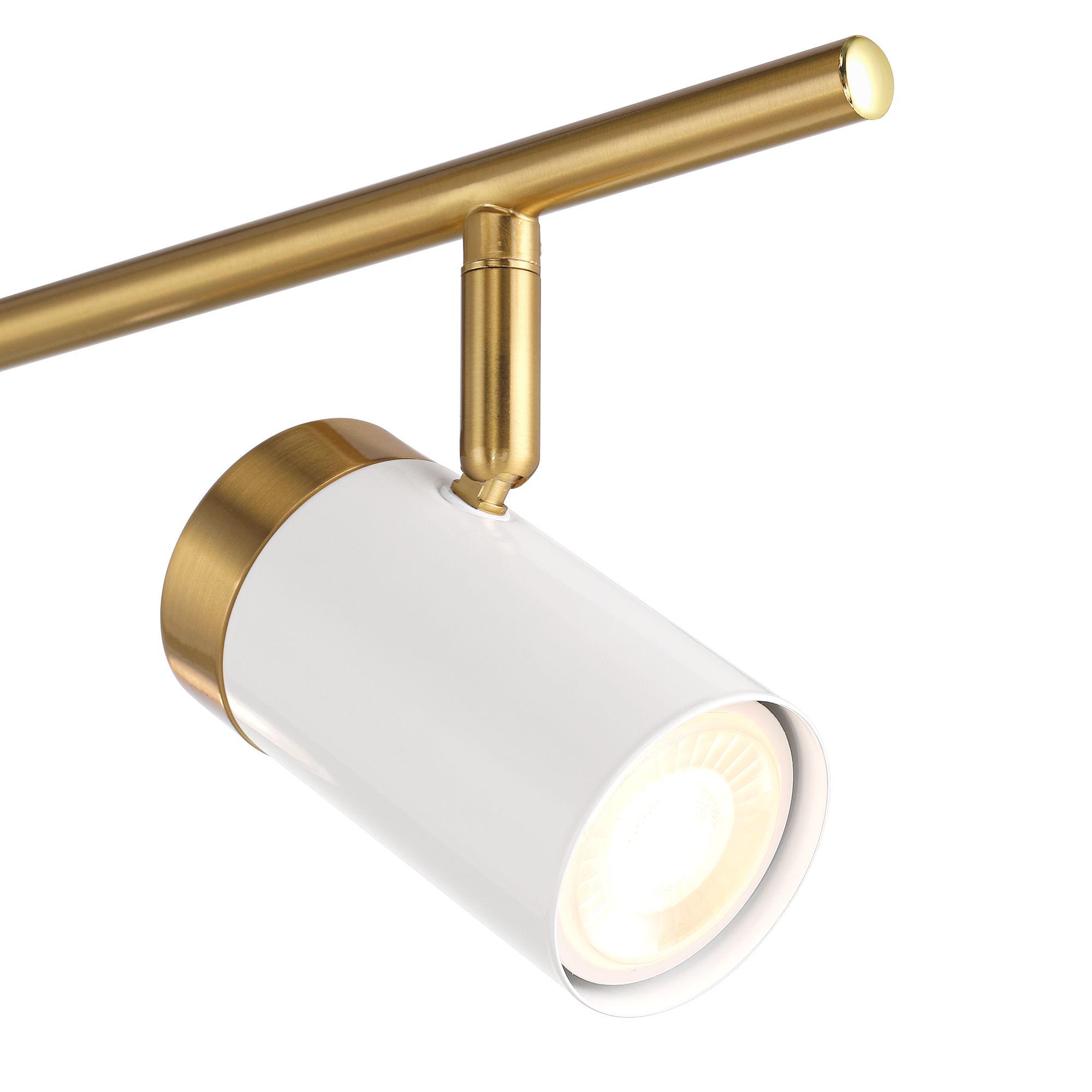 Image 3 Pro Track Simms 4-Light White/Gold LED Track Fixture more views