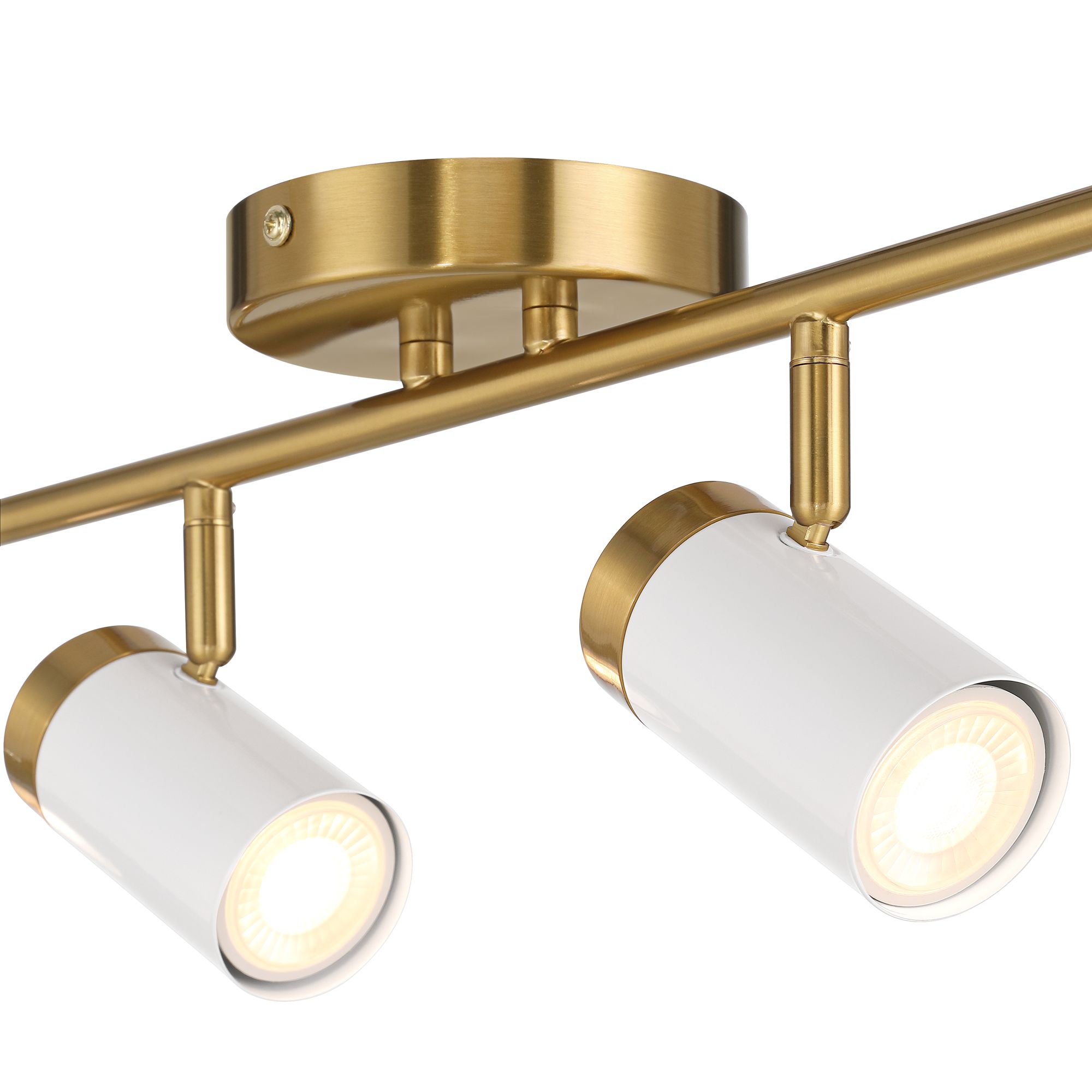 Image 4 Pro Track Simms 4-Light White/Gold LED Track Fixture more views