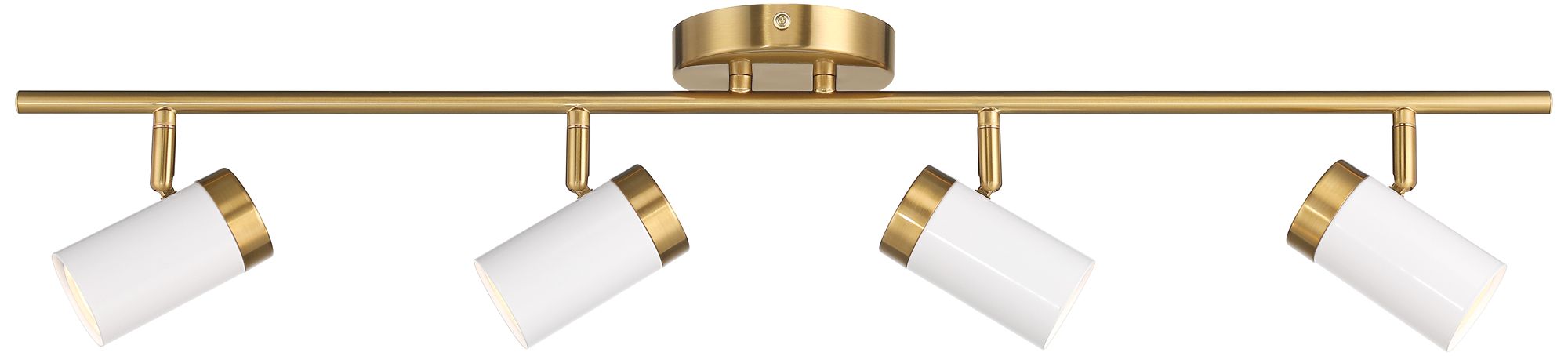 Image 6 Pro Track Simms 4-Light White/Gold LED Track Fixture more views