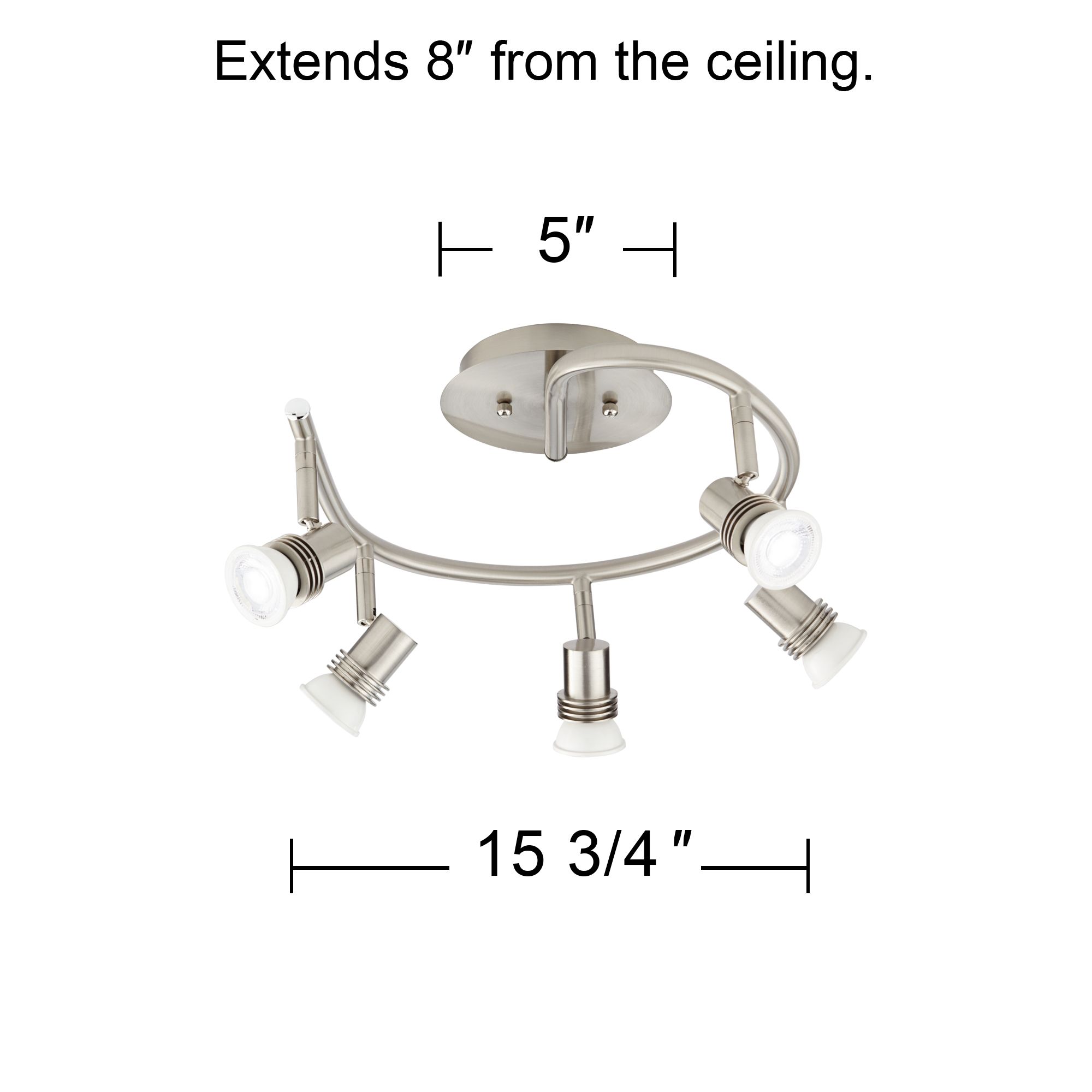 Pro Track Speira 15 3/4"W 5-Light Spiral LED Track Light