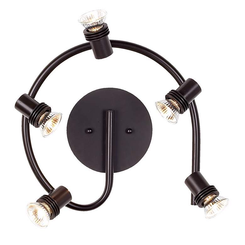 Image 6 Pro Track Spiral 15 3/4" Bronze 5-Light LED Track Style Ceiling Light more views