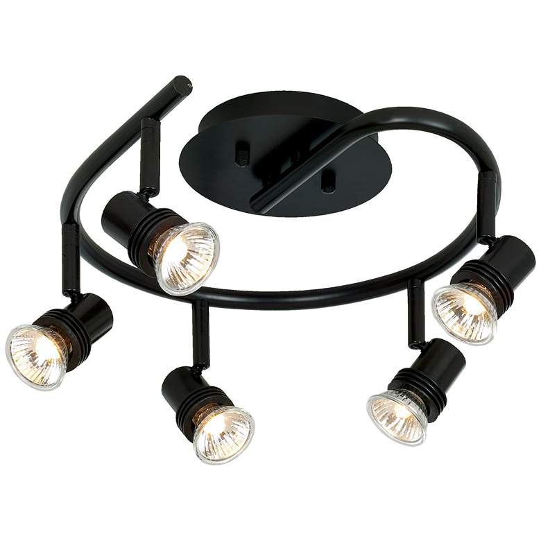 Image 1 Pro Track® Spiral Black 5-Light LED Ceiling Fixture