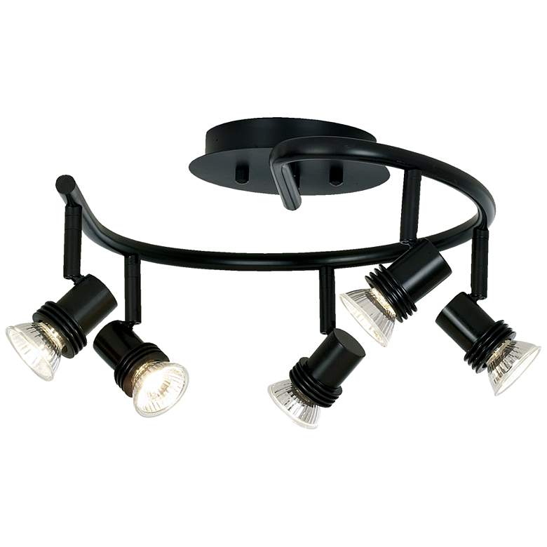 Image 3 Pro Track® Spiral Black 5-Light LED Ceiling Fixture more views