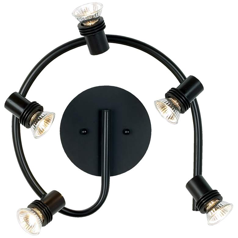 Image 4 Pro Track® Spiral Black 5-Light LED Ceiling Fixture more views