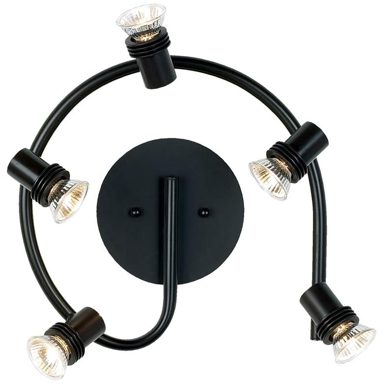 Image 4 Pro Track&#174; Spiral Black 5-Light LED Ceiling Fixture more views