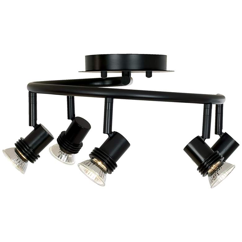 Image 5 Pro Track® Spiral Black 5-Light LED Ceiling Fixture more views
