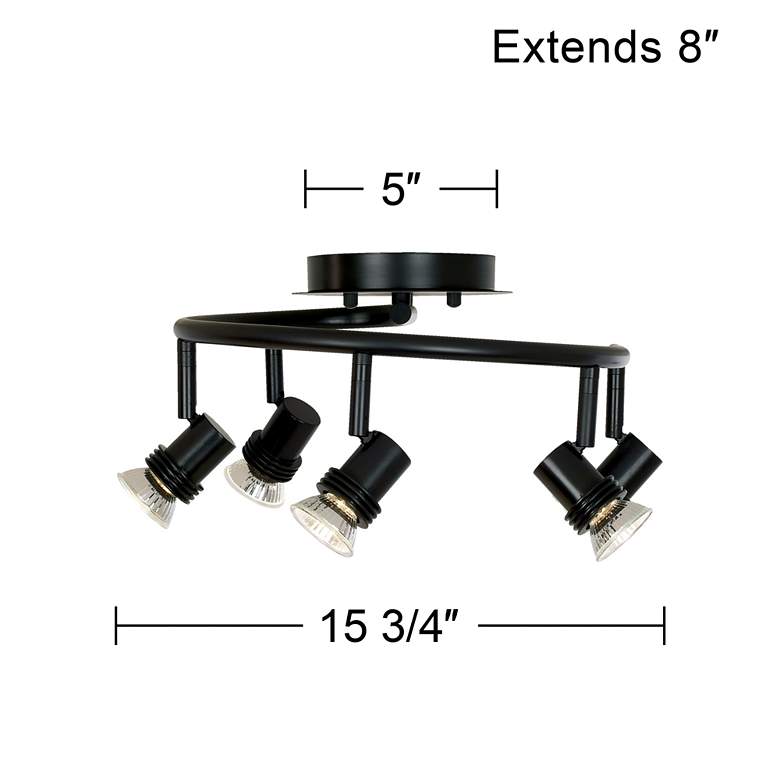 Image 7 Pro Track® Spiral Black 5-Light LED Ceiling Fixture more views