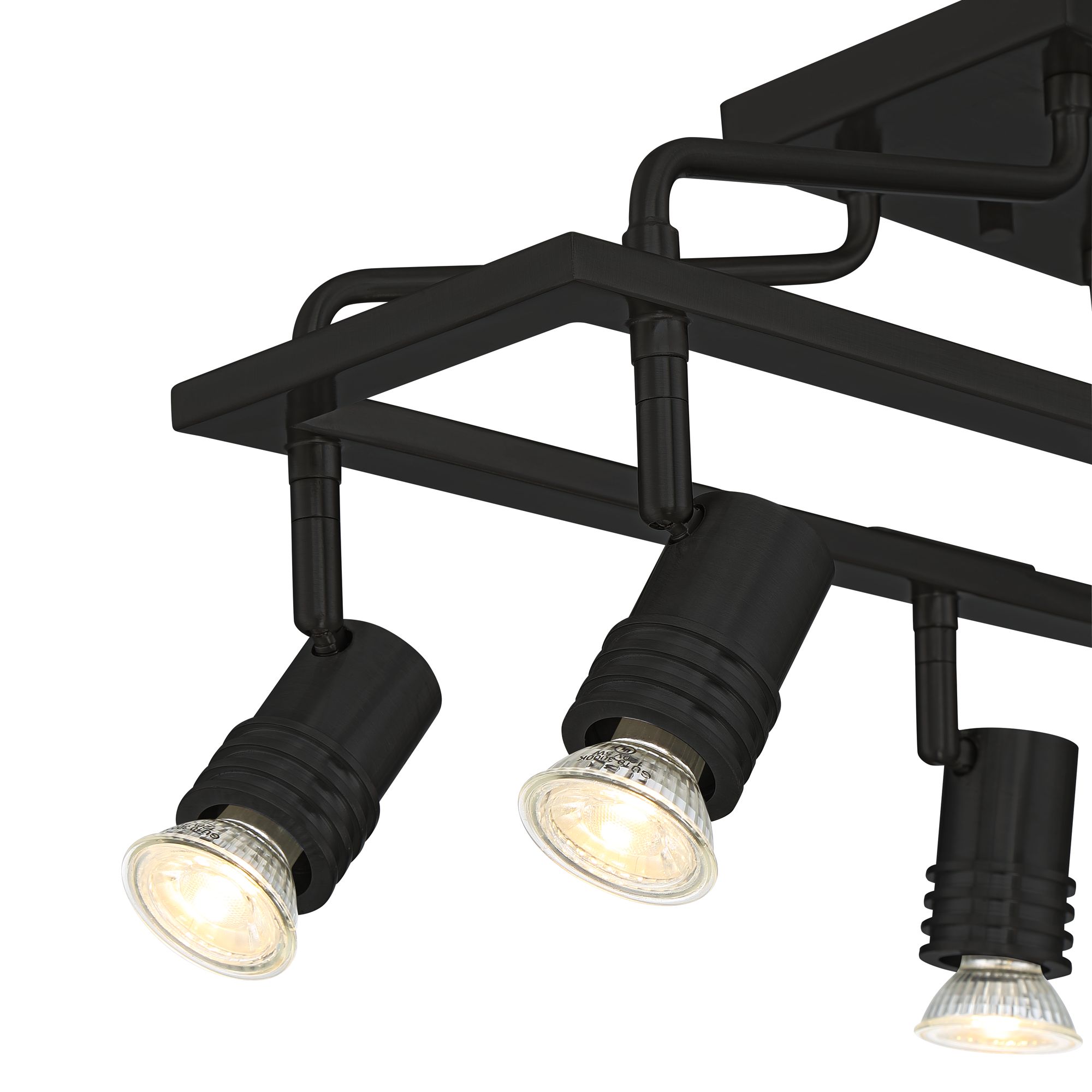 Image 2 Pro Track Sven 6-Light Black Finish Cage Track Fixture more views