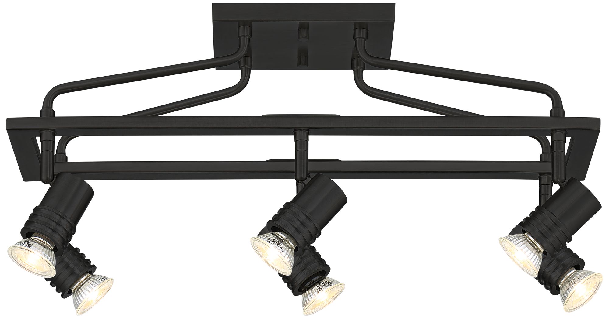Image 4 Pro Track Sven 6-Light Black Finish Cage Track Fixture more views