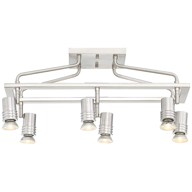 Image 4 Pro Track Sven 6-Light Brushed Nickel Cage Track Fixture more views