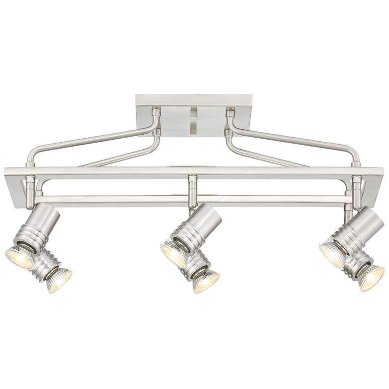 Image 5 Pro Track Sven 6-Light Brushed Nickel Cage Track Fixture more views
