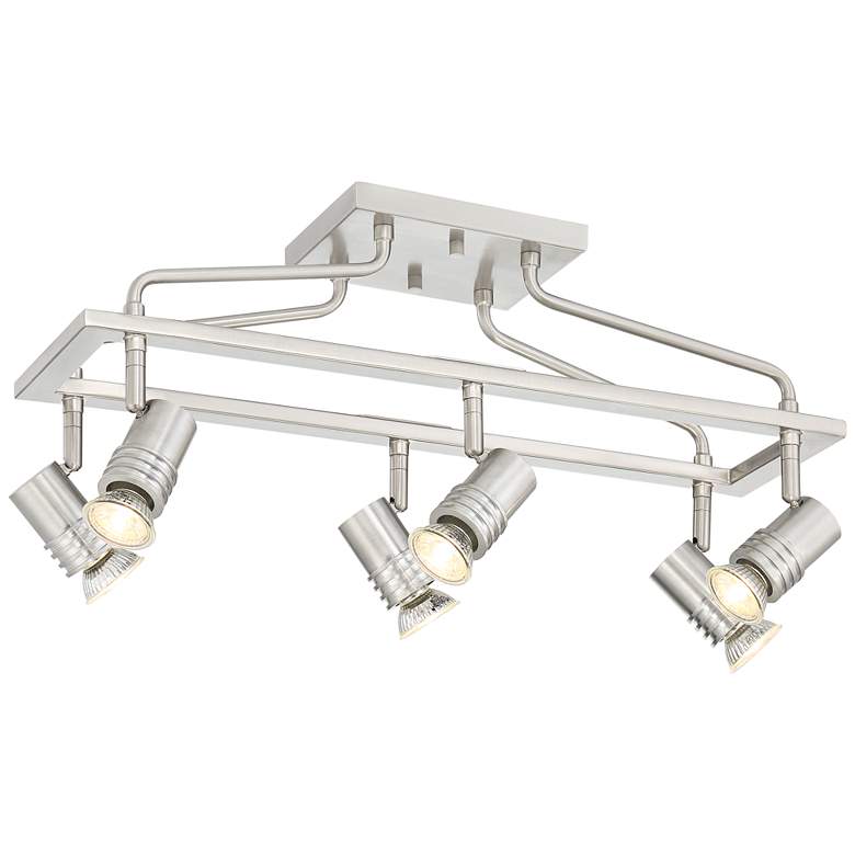 Image 6 Pro Track Sven 6-Light Brushed Nickel Cage Track Fixture more views